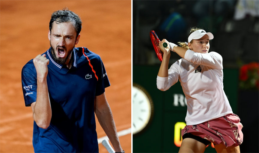 Tenis în ploaie și frig, la Roma. Medvedev și Rybakina au triumfat în Cetatea Eternă