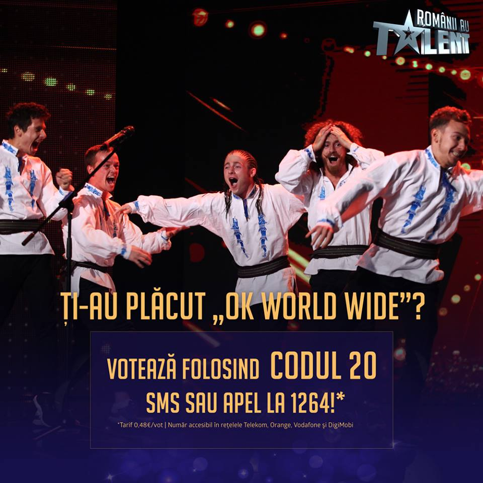 Trupa OK World Wide, favorita publicului: Tecuceanul Laur a ajuns în FINALA ROMÂNII AU TALENT