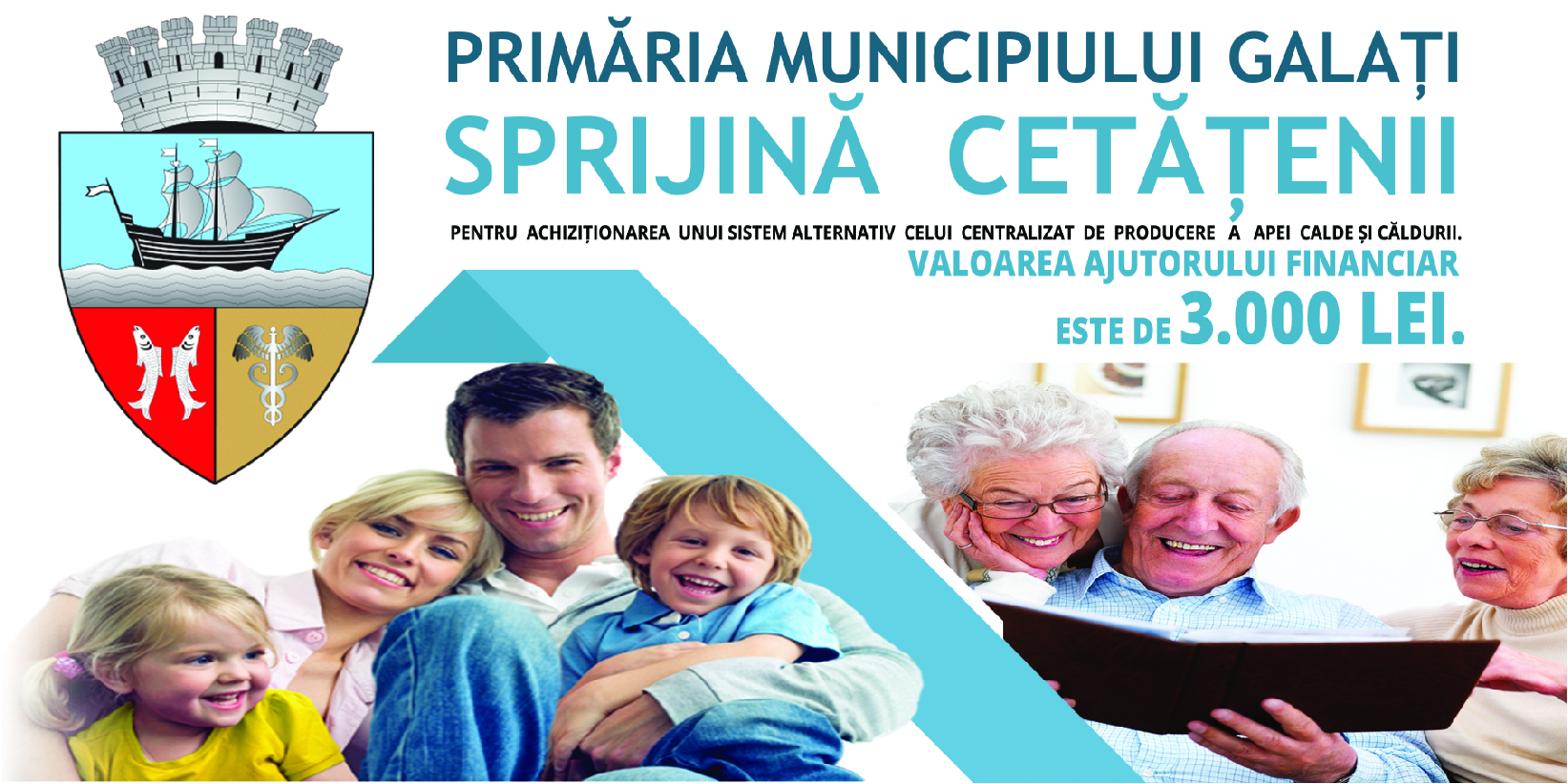 PRIMĂRIA MUNICIPIULUI GALAŢI SPRIJINĂ CETĂŢENII. VALOAREA AJUTORULUI FINANCIAR ESTE DE 3.000 LEI