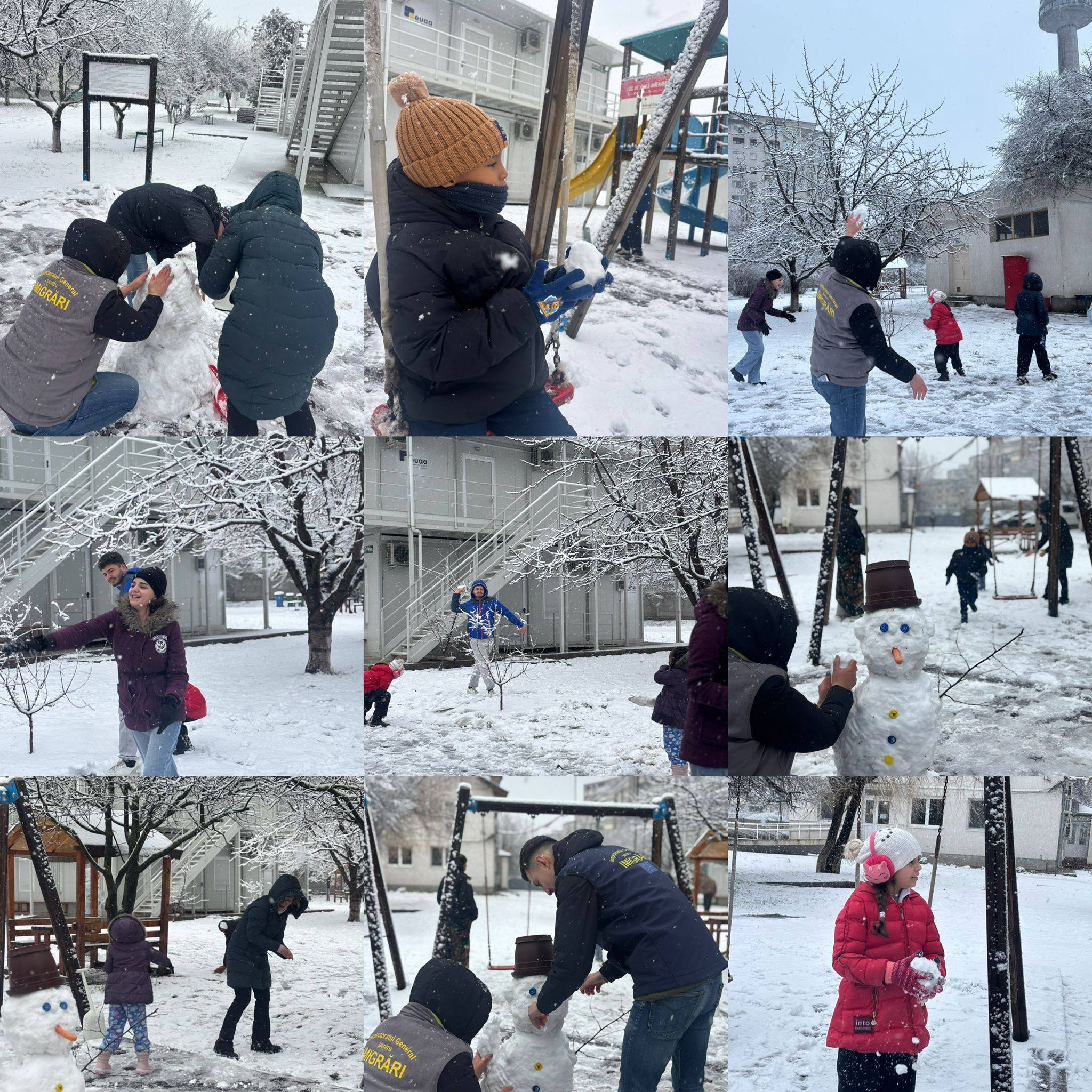 Magia primei ninsori la Centrul pentru Refugiați