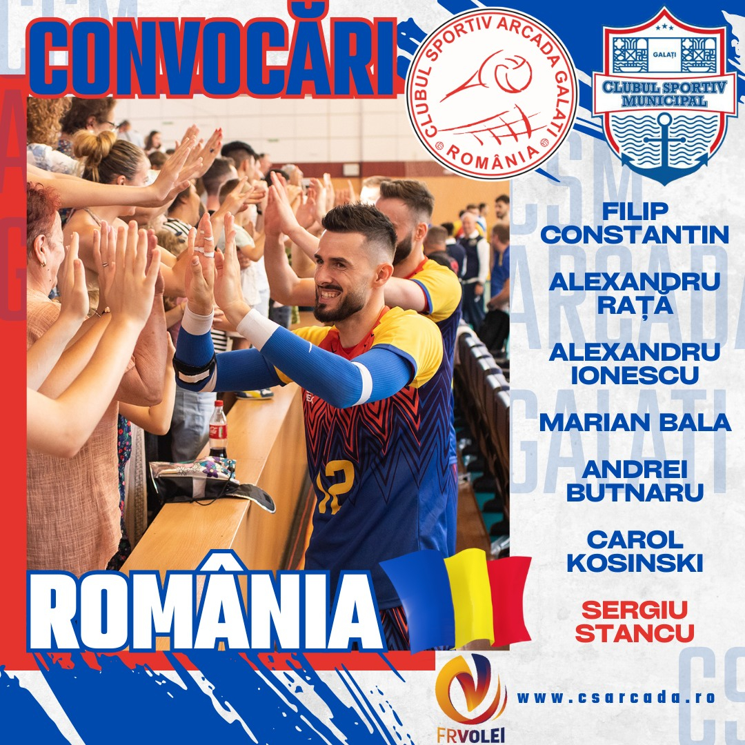 Şase gălăţeni, la primul cantonament al voleibaliştilor „tricolori”