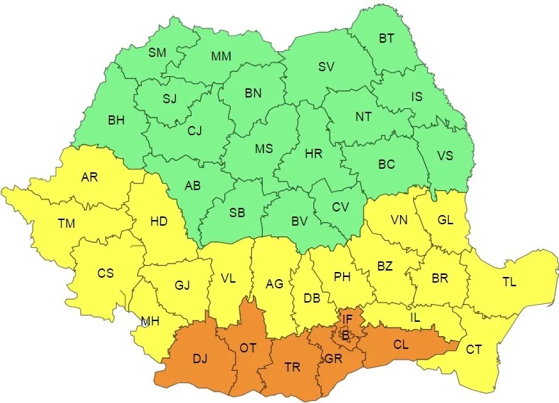Canicula la Galaţi retrogradează vineri la Cod galben