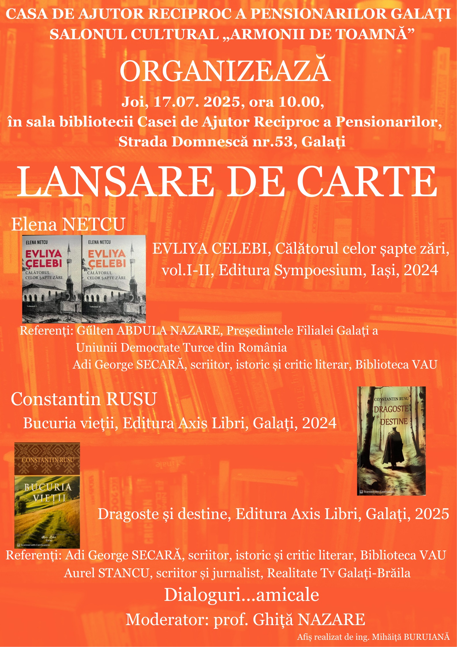 Triplă lansare de carte la CARP Galaţi