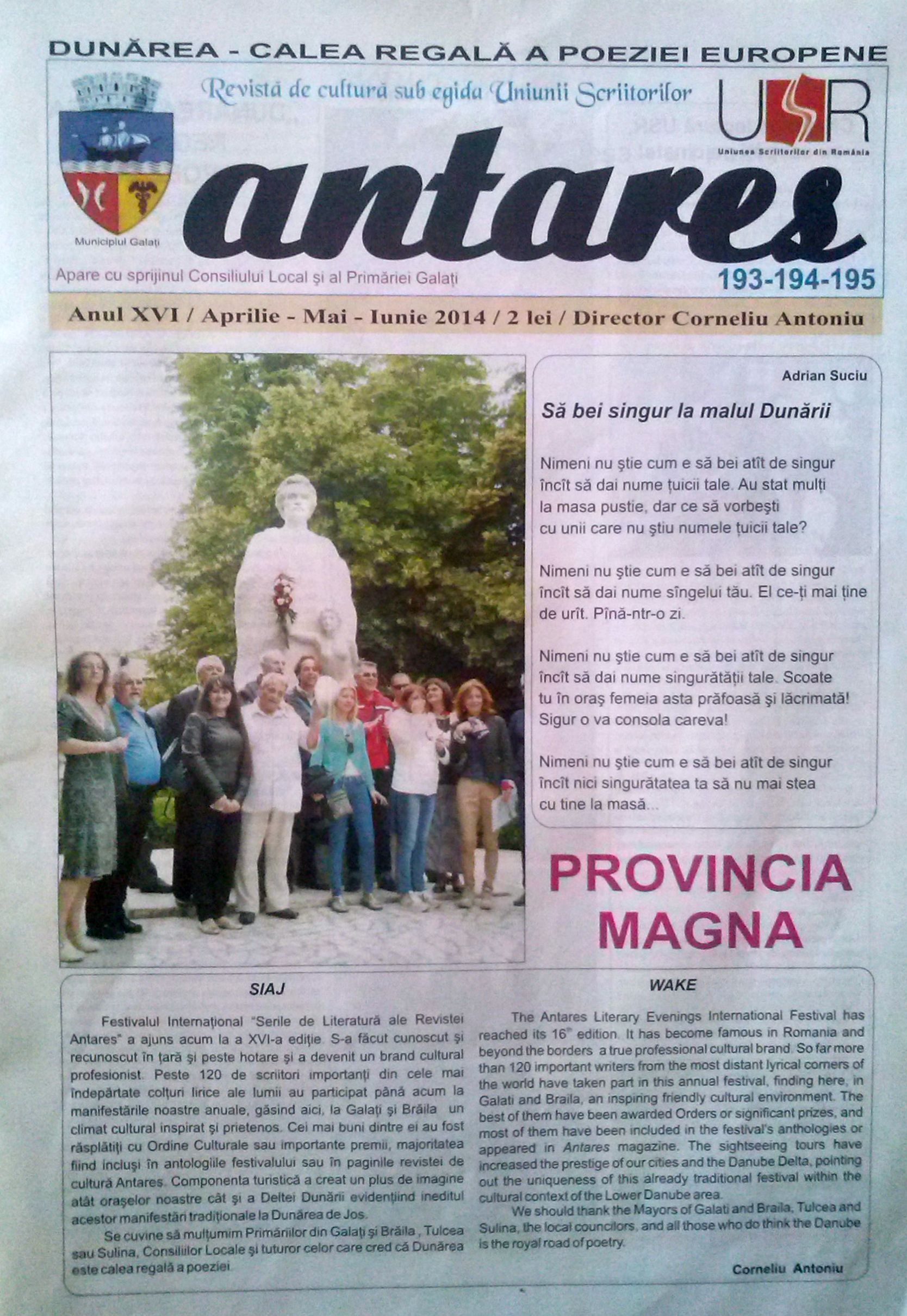 Semnal editorial: "Antares", port cu ieşire la mare