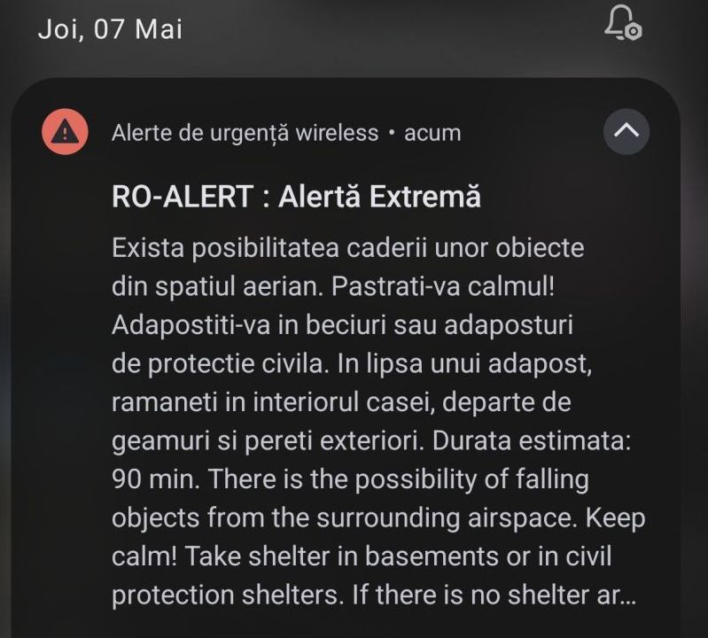 UPDATE. Alarma de dronă de la Tulcea a sunat (şi) pentru gălăţeni. Paradoxuri RO-ALERT la graniţa dintre judeţe