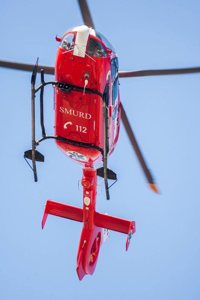 PRIMA MISIUNE a elicopterului SMURD Galaţi peste graniţă