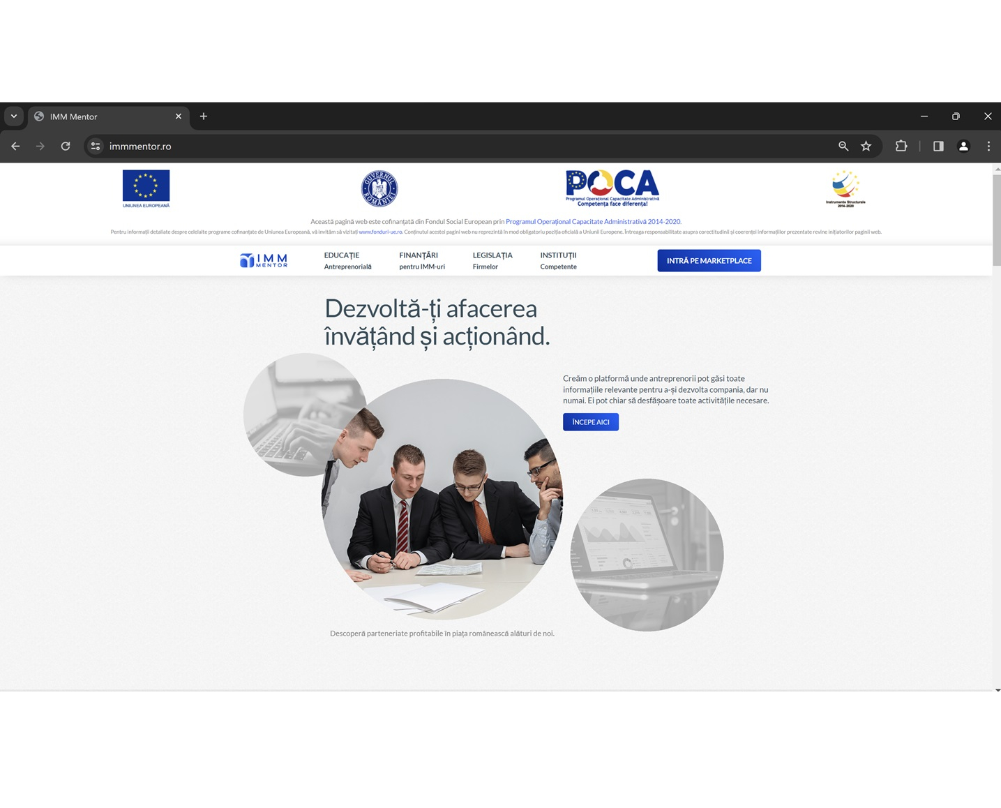 IMM Mentor, o platformă dedicată afacerilor