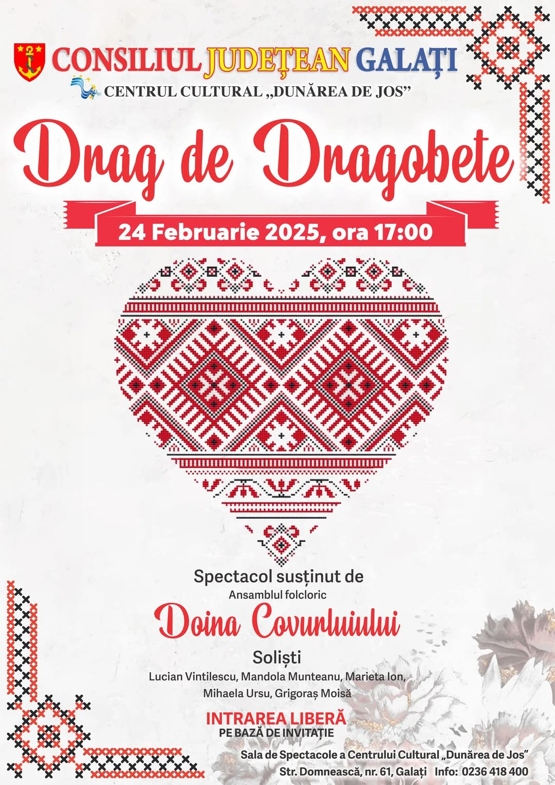 Tradiții de Dragobete la Centrul Cultural „Dunărea de Jos”