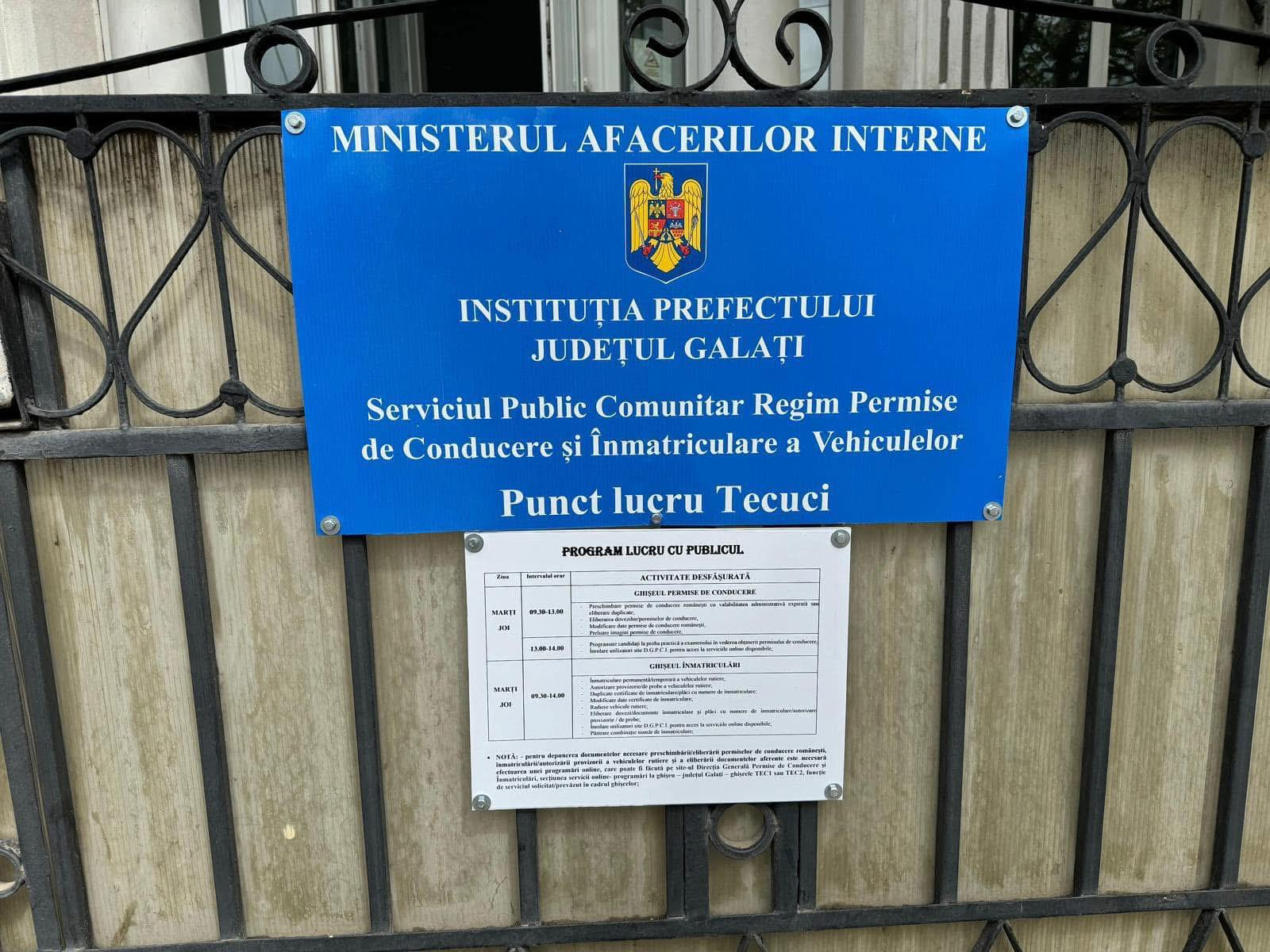 Ghiseele pentru permise din Tecuci, închise temporar