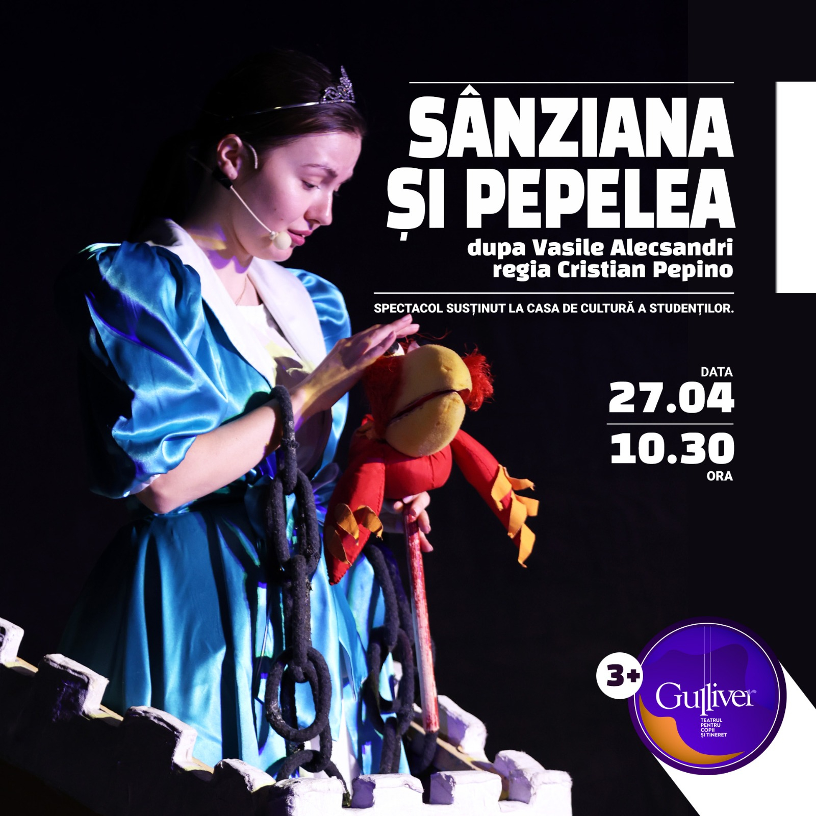 ”Sânziana și Pepelea”, un spectacol emblematic al Teatrului ”Guliver”