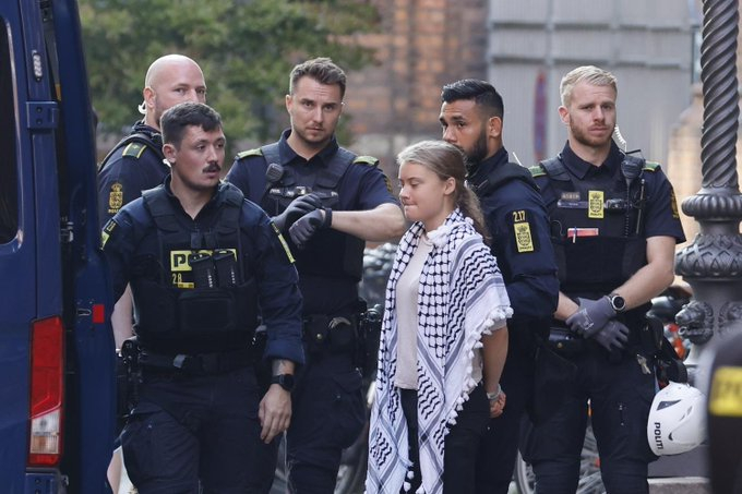 Greta Thunberg, reținută la un miting pro-Palestina