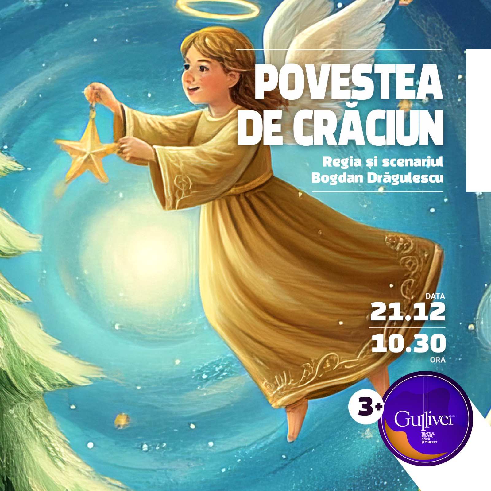 „Povestea de Crăciun”, ultimul spectacol din 2025 la Teatrul ”Gulliver”
