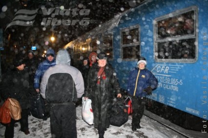 Trenul frigului a ajuns la Galaţi ieri seară