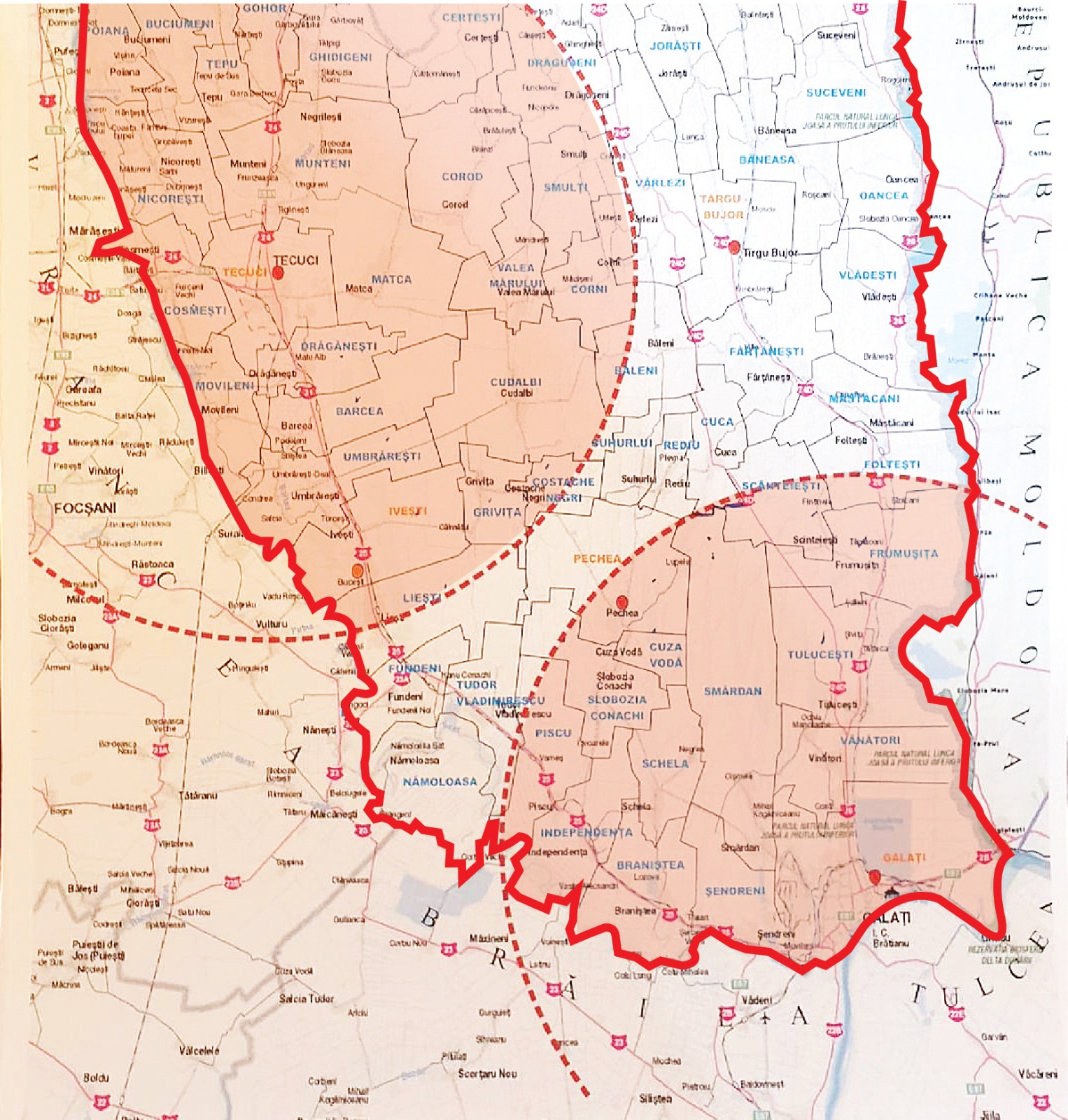 Unde se poate merge fără declaraţie. Judeţul Galaţi are două ”zone metropolitane”