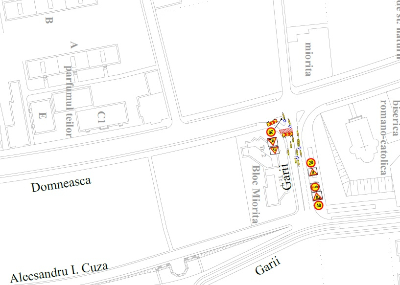 Circulaţie îngreunată pe strada Gării timp de două zile