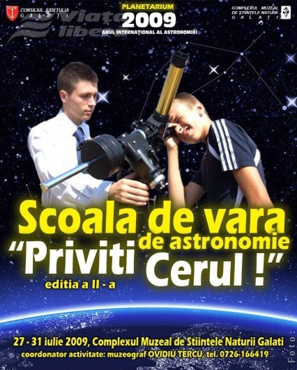Şcoala de astronomie „Priviţi cerul”