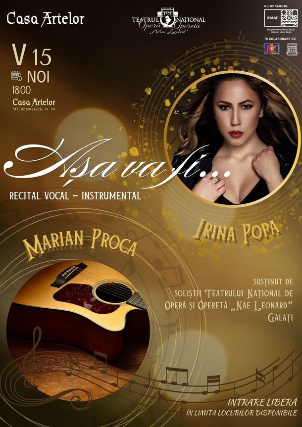 Recital vocal-instrumental, vineri, la Casa Artelor