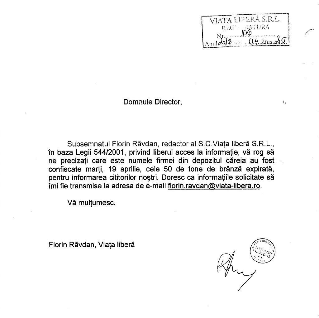 ADEVĂRUL, ASCUNS PUBLICULUI. Firma care deţinea brânză stricată rămâne SECRETĂ