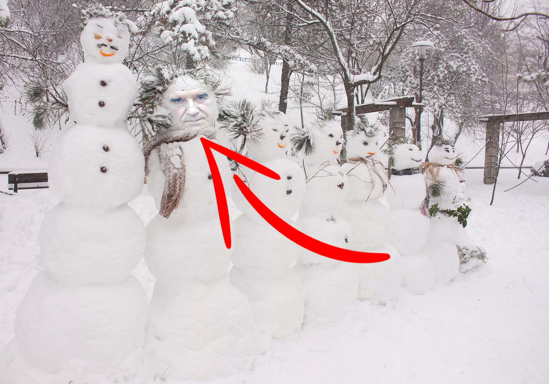 Chipul lui Durbacă, în „familia de zăpadă” de pe Faleza Dunării