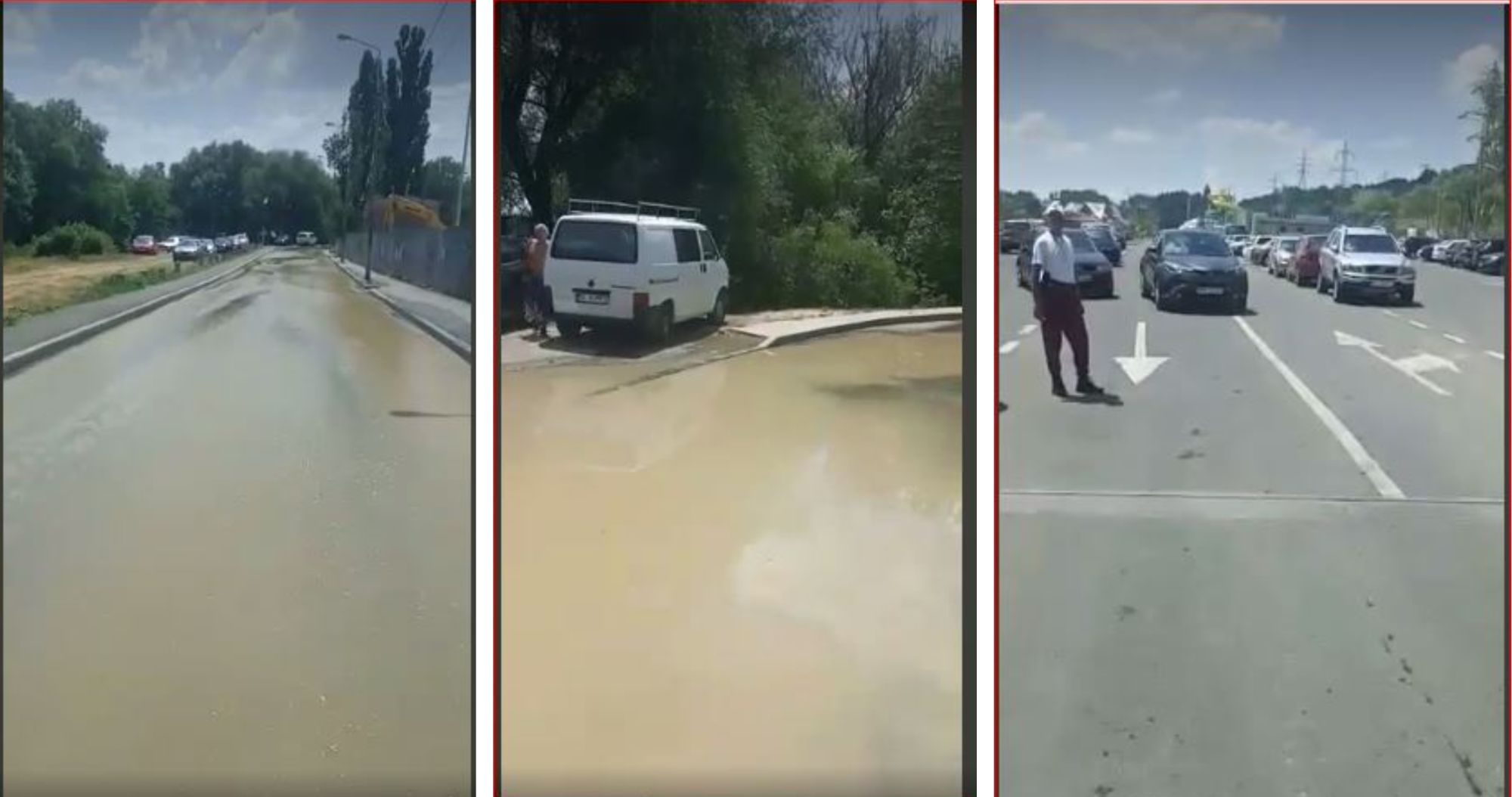 Drumul spre Plaja „Dunărea”, inundat