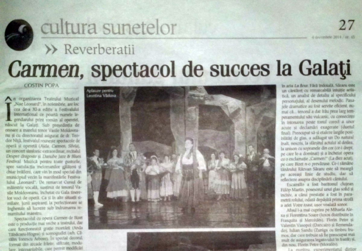 FESTIVALUL “Leonard”, ELOGIAT la Bucureşti