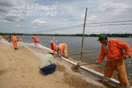 Noul dig definitiv al judeţului – în construcţie, la Oancea