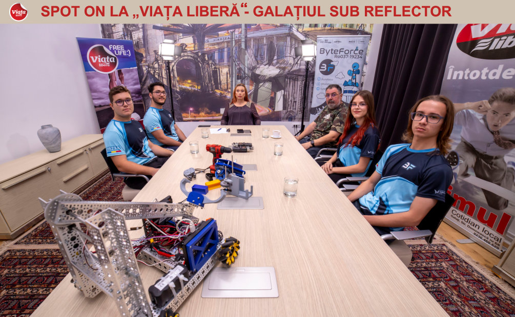 "Ne bucurăm când câștigăm și învățăm din pierderi". SPOT ON la "Viaţa liberă" cu ByteForce, echipa de robotică a CNVA