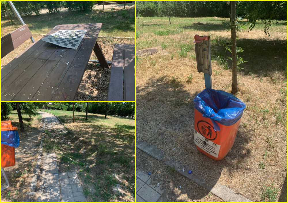 Parcul din Micro 21, lăsat în voia sorții