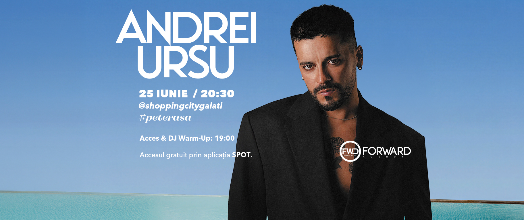 Andrei Ursu, în concert pe terasa Shopping City