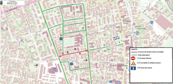 Restricţii de trafic şi trasee de transport deviate, pentru două luni