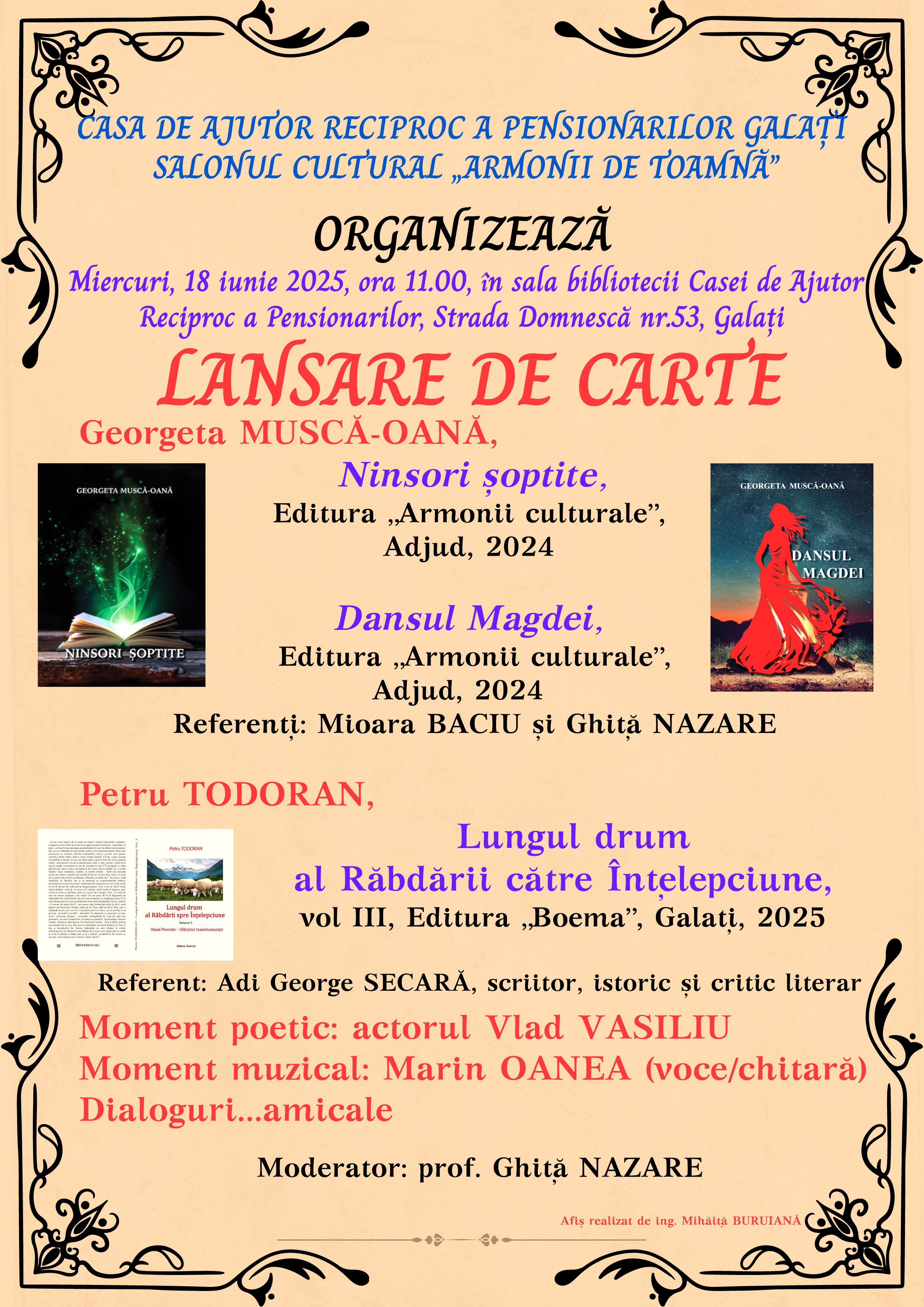 Triplă lansare de carte la CARP Galaţi