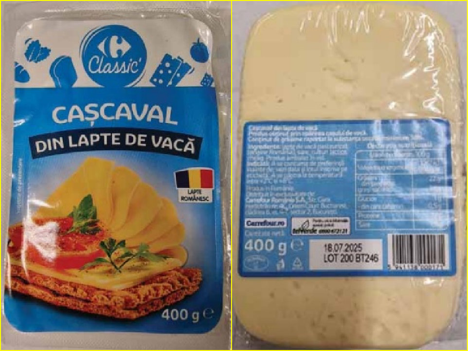 Cașcaval contaminat, retras din magazinele Carrefour