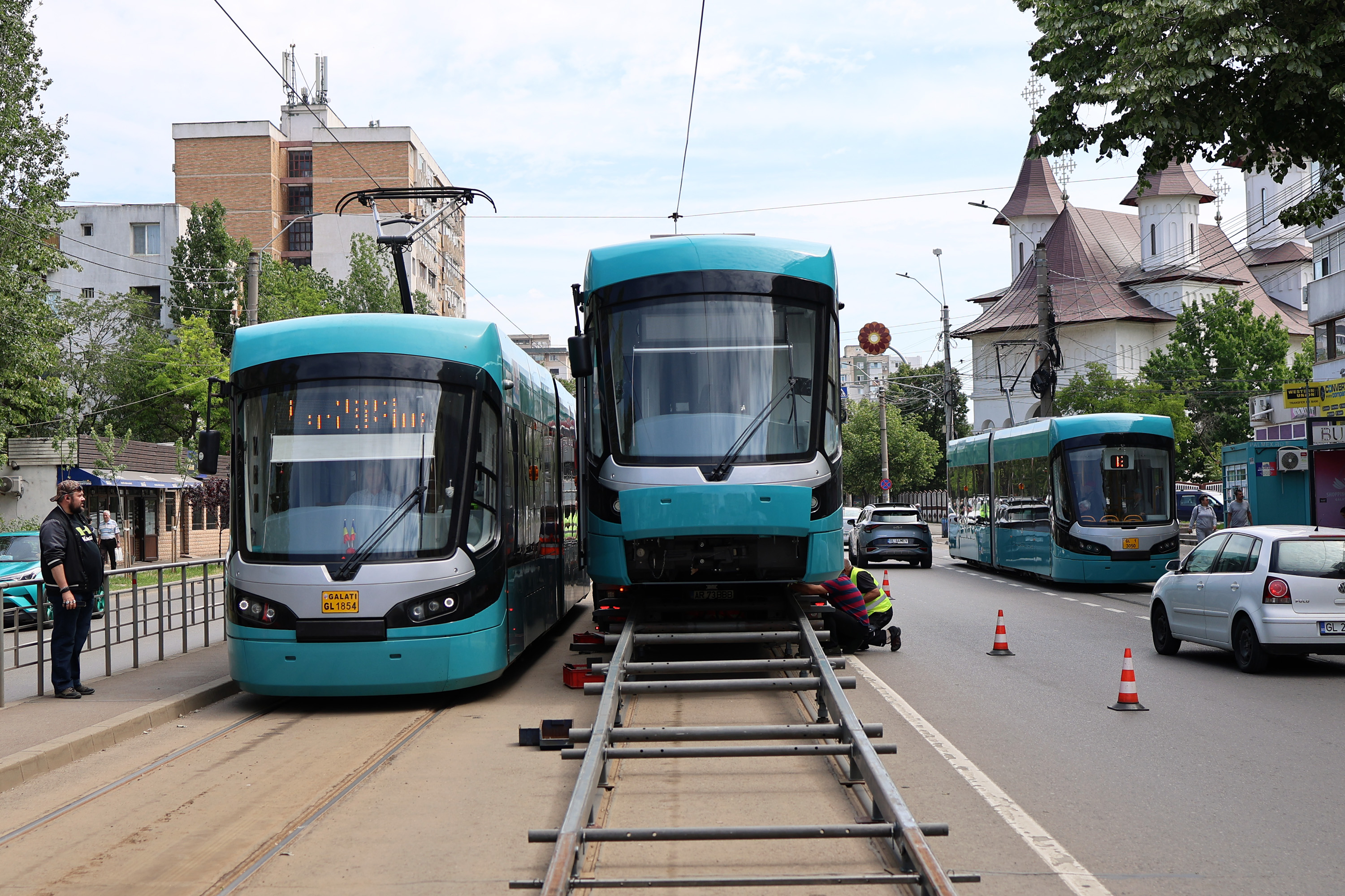 Toate cele 10 tramvaie de la Astra Arad au sosit la Galaţi