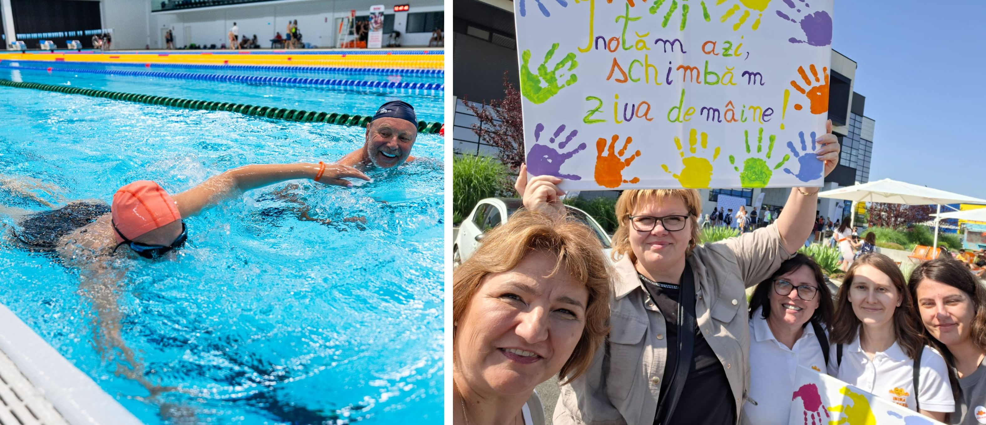 Din „Inimă de Copil”, un elev gălăţean înoată la Swimathon. Strângere de fonduri pentru bursierii „Un sat, Un copil”