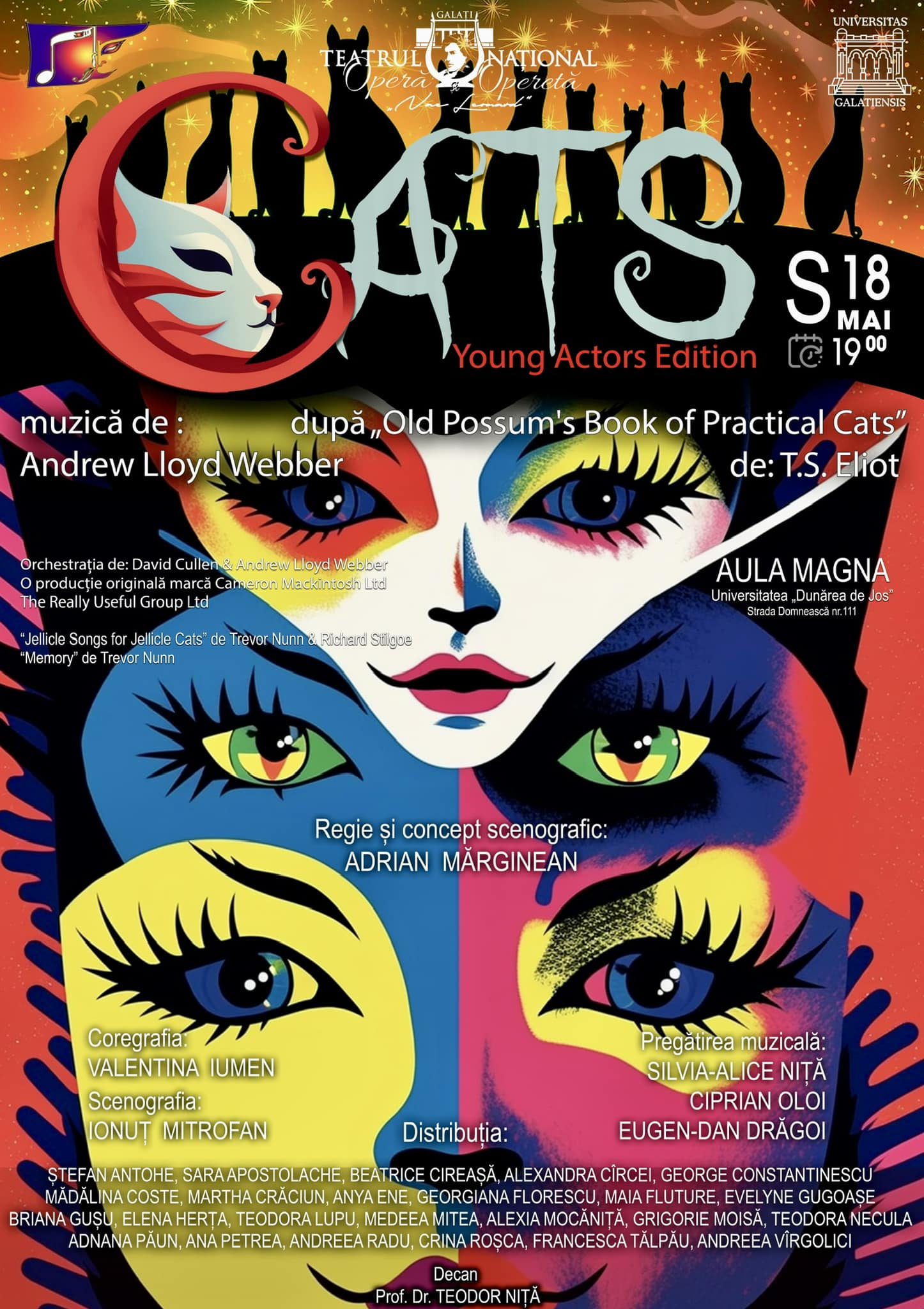 Musicalul „CATS” în Aula Magna a Universității „Dunărea de Jos”