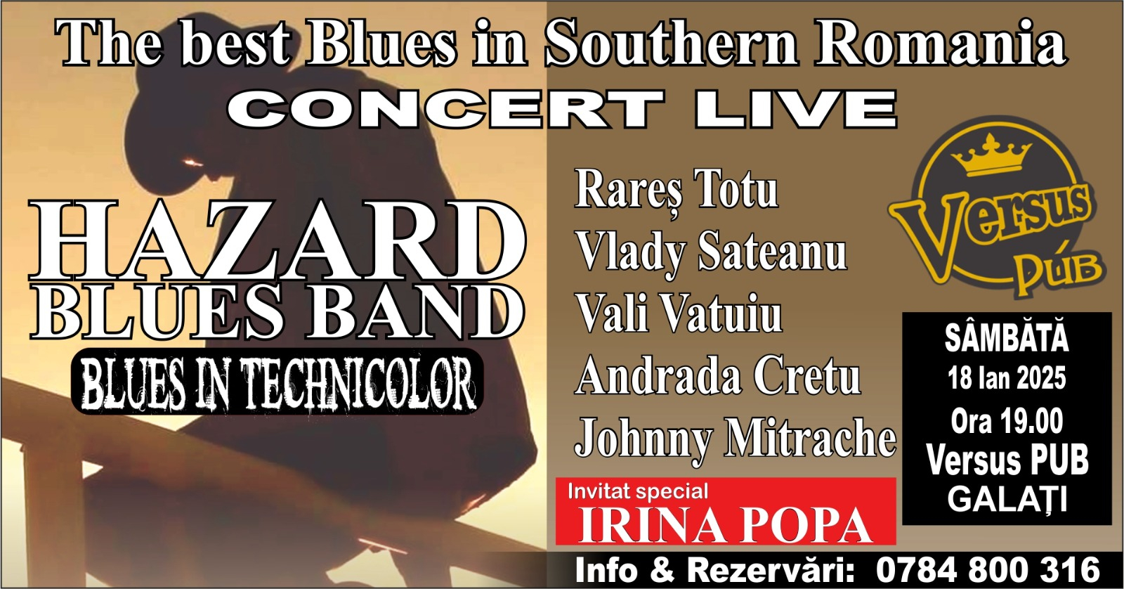 Hazard Blues Band şi Irina Popa, la Versus