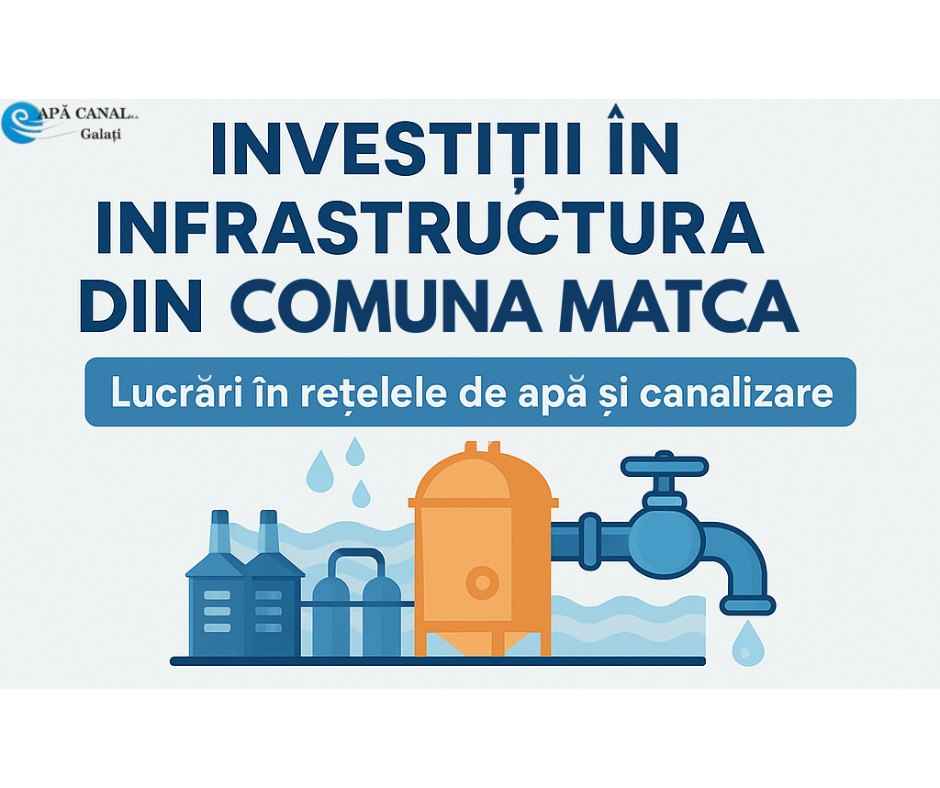 Apă și canalizare moderne la Matca