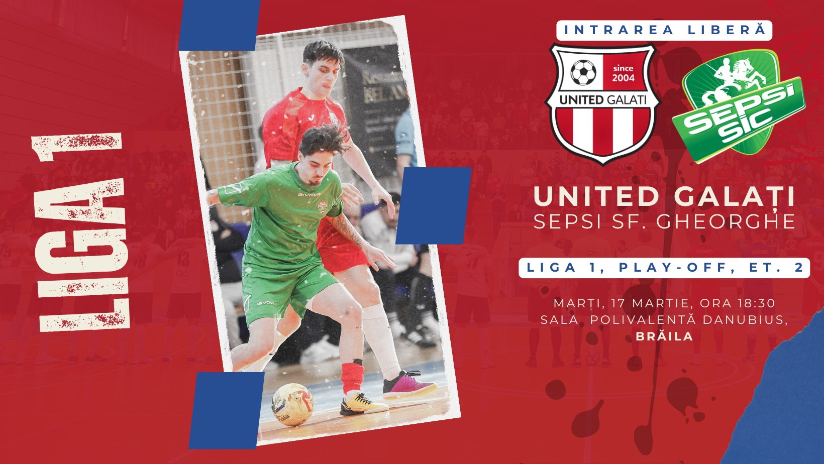 United va juca în sala din Brăila