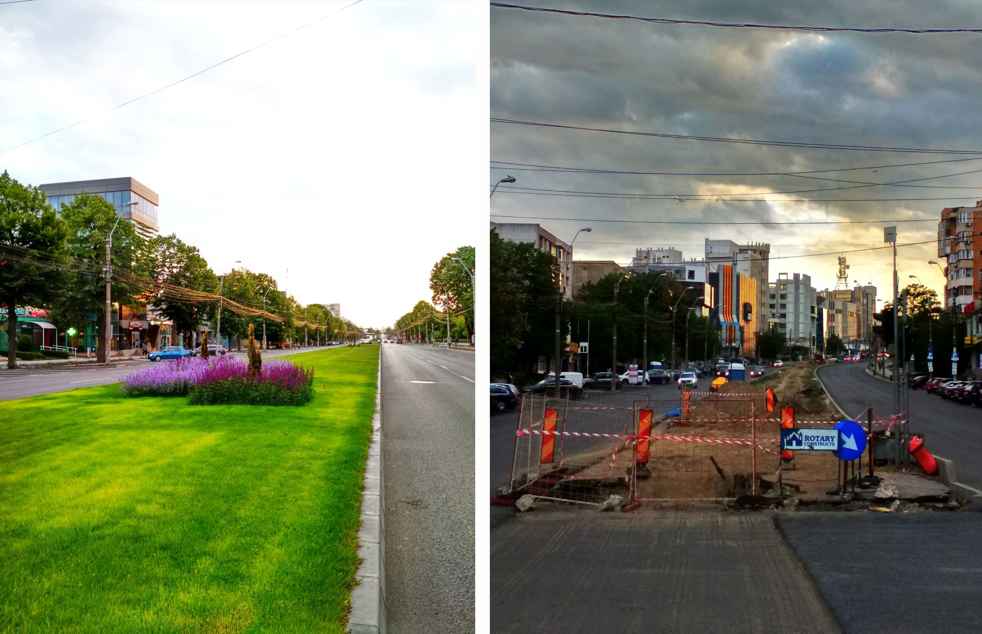 Jumătate gazon, jumătate şantier interminabil. Când se termină lucrările pe scuarul străzii Brăilei (FOTO)
