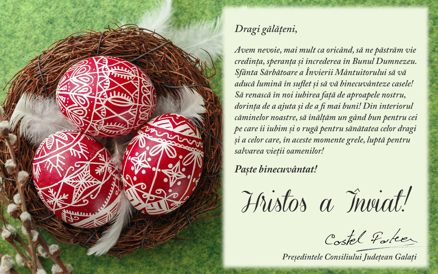 Paște binecuvântat! Hristos a înviat!