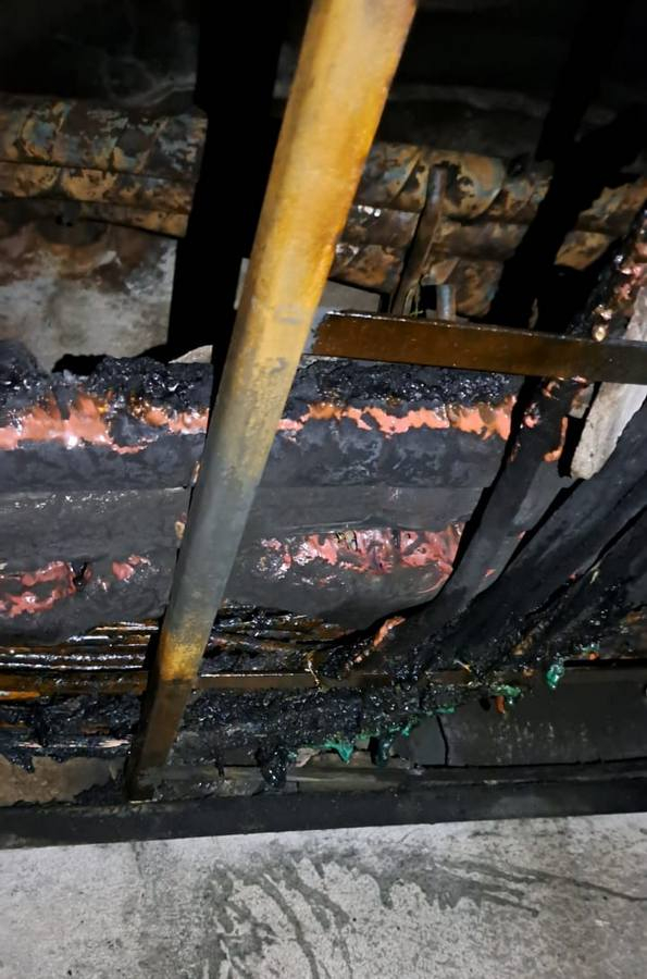 Staţia de Repompare 1 Vânători, avariată de un incendiu