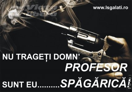 Şpăgărică, pus la colţ de studenţi