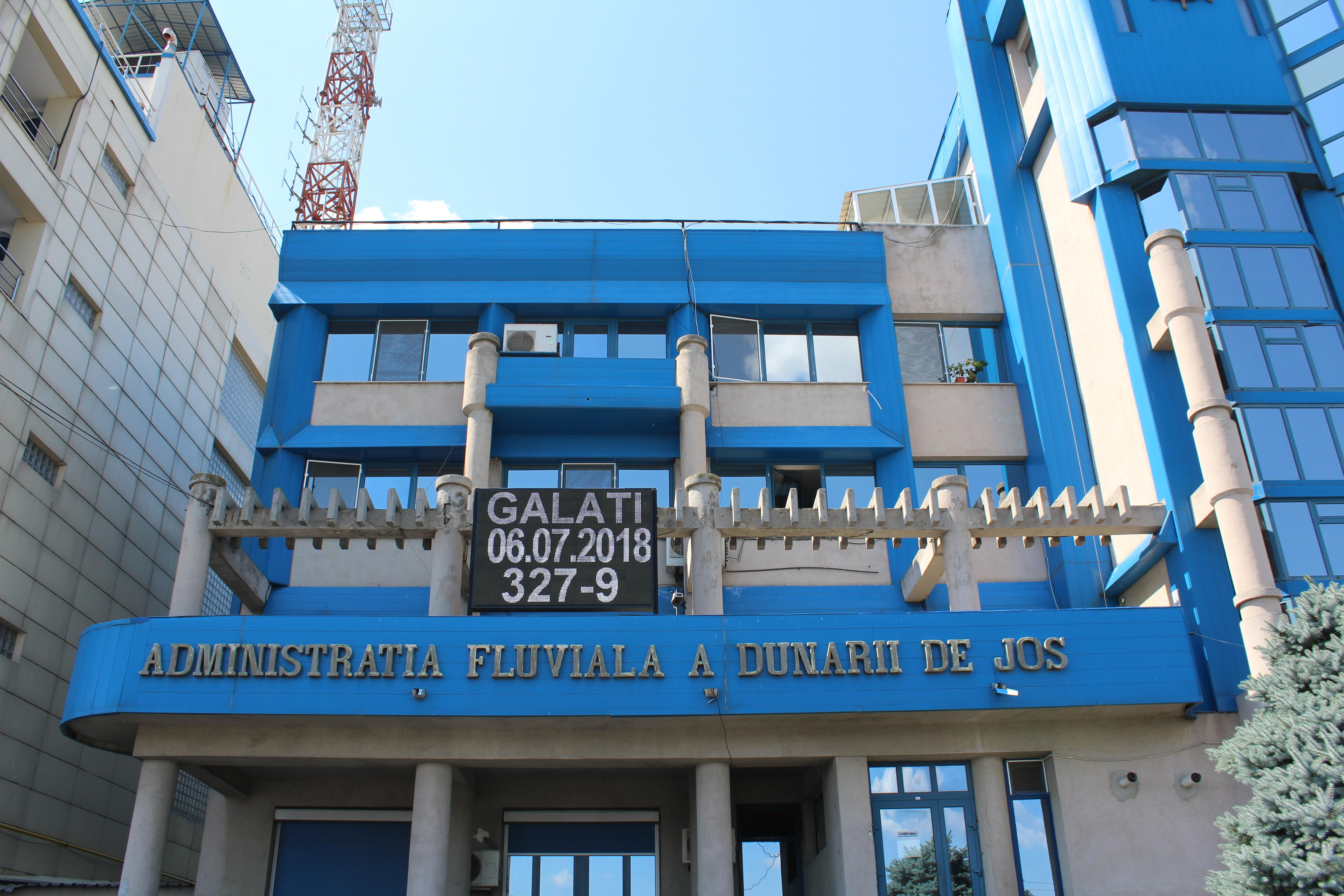 Panou electronic pentru cotele apelor Dunării