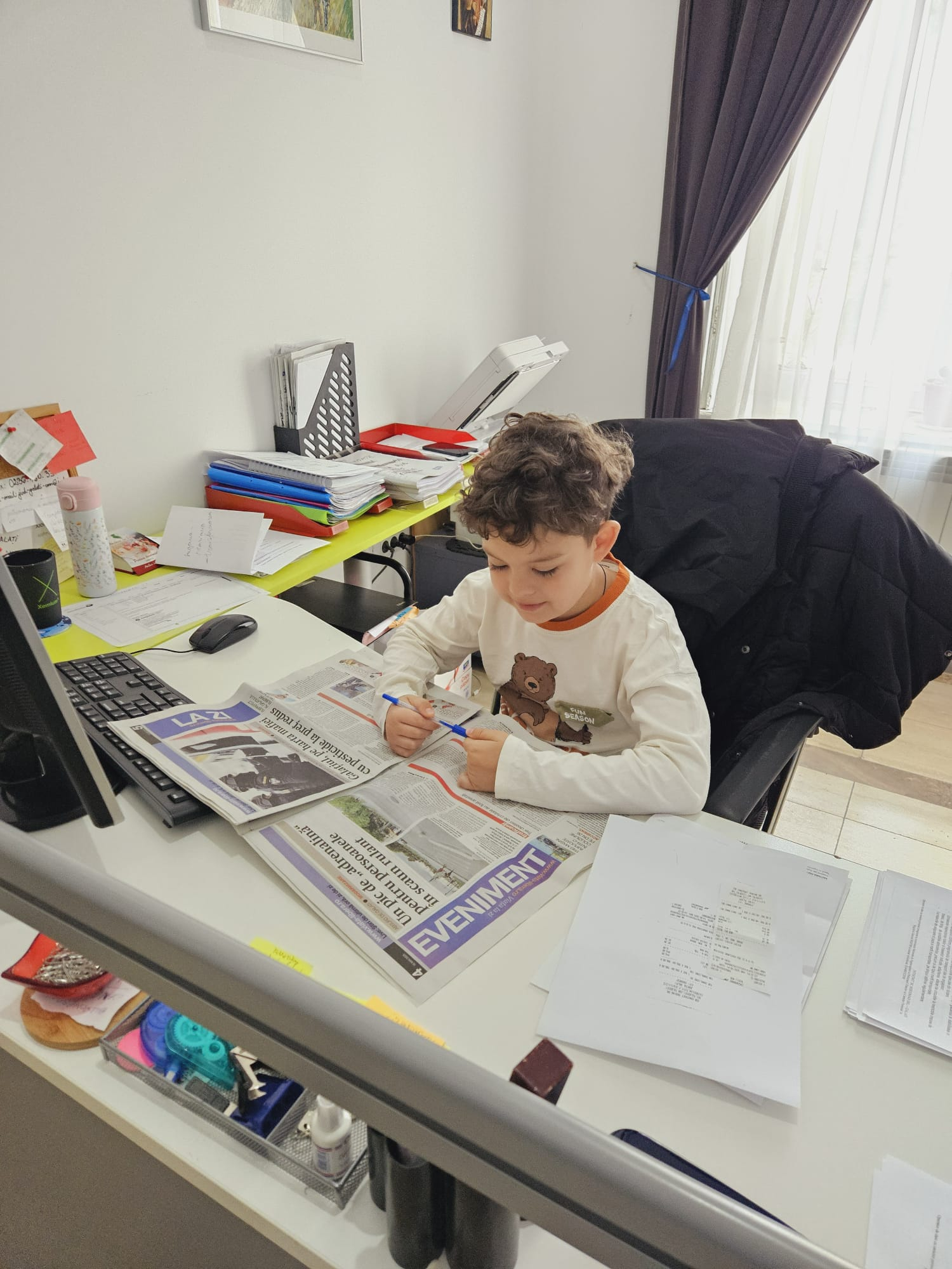 Poza zilei. Creştem generaţii: Andi vrea să-i calce pe urme lui Ronaldo