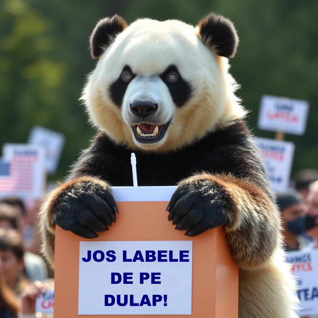 Campania electorală, noua frecție la picior de urs Panda