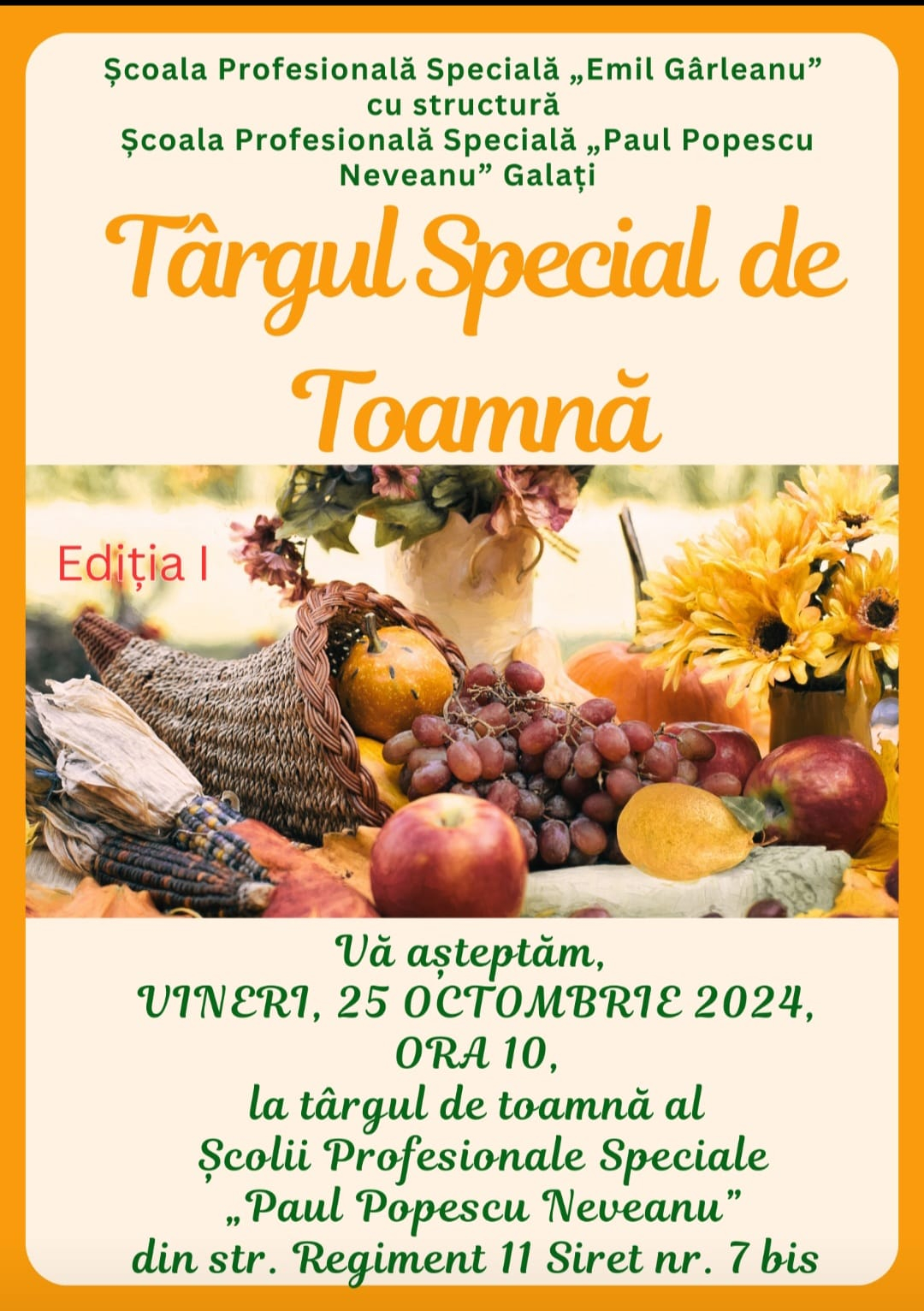 Târg de toamnă, la Școala Specială "Emil Gârleanu"