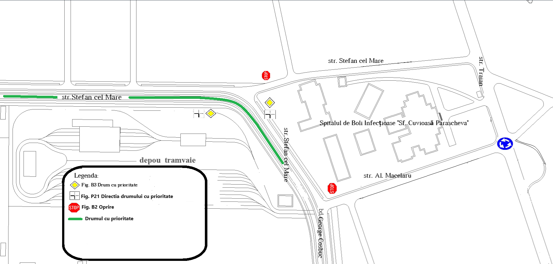 Se modifică prioritatea de circulaţie pe strada Ştefan cel Mare