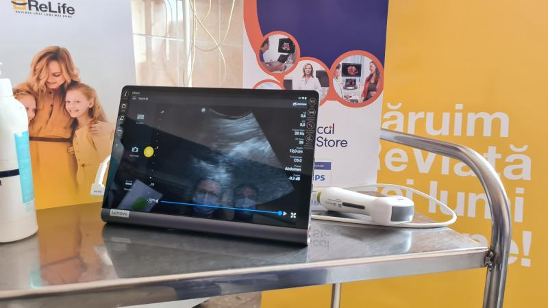 Ecograf ultraportabil donat Spitalului Judeţean Galați de Asociaţia ReLife