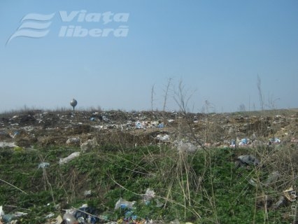 Munţi de gunoi la marginea satului Pechea