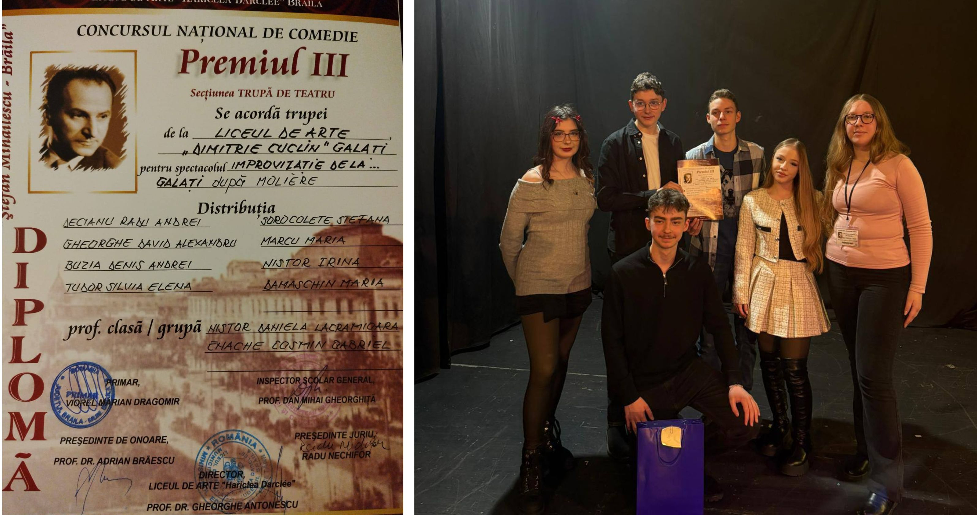 Pleiadă de premii naționale pentru elevii Liceului de Arte „Dimitrie Cuclin”